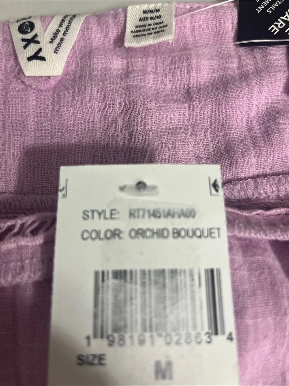 Roxy Lavender Cropped Peplum Tank Top